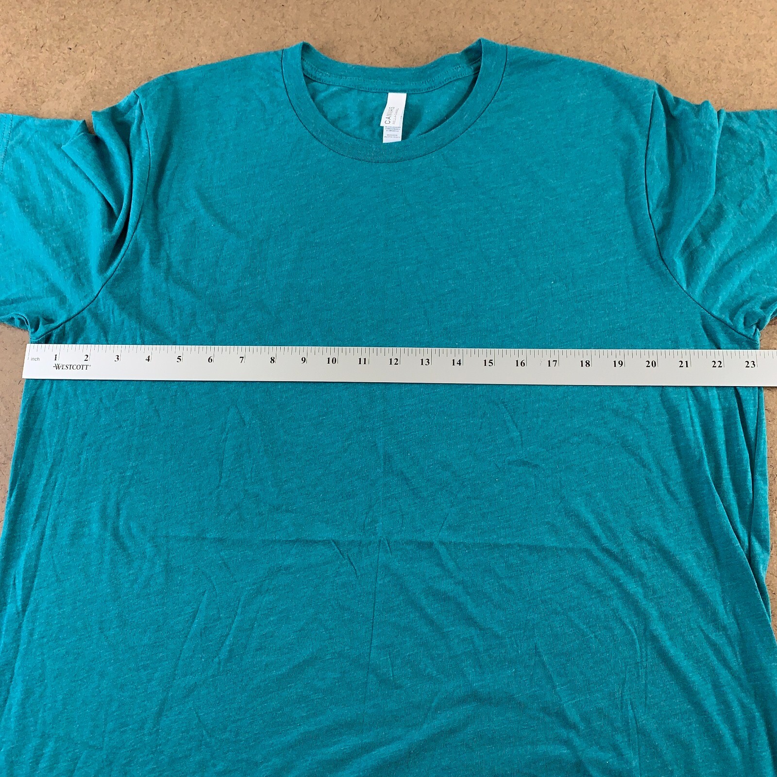 Bella + Canvas Men's Size XL Teal Green Short Sleeve Crew Neck T-Shirt New gallery
