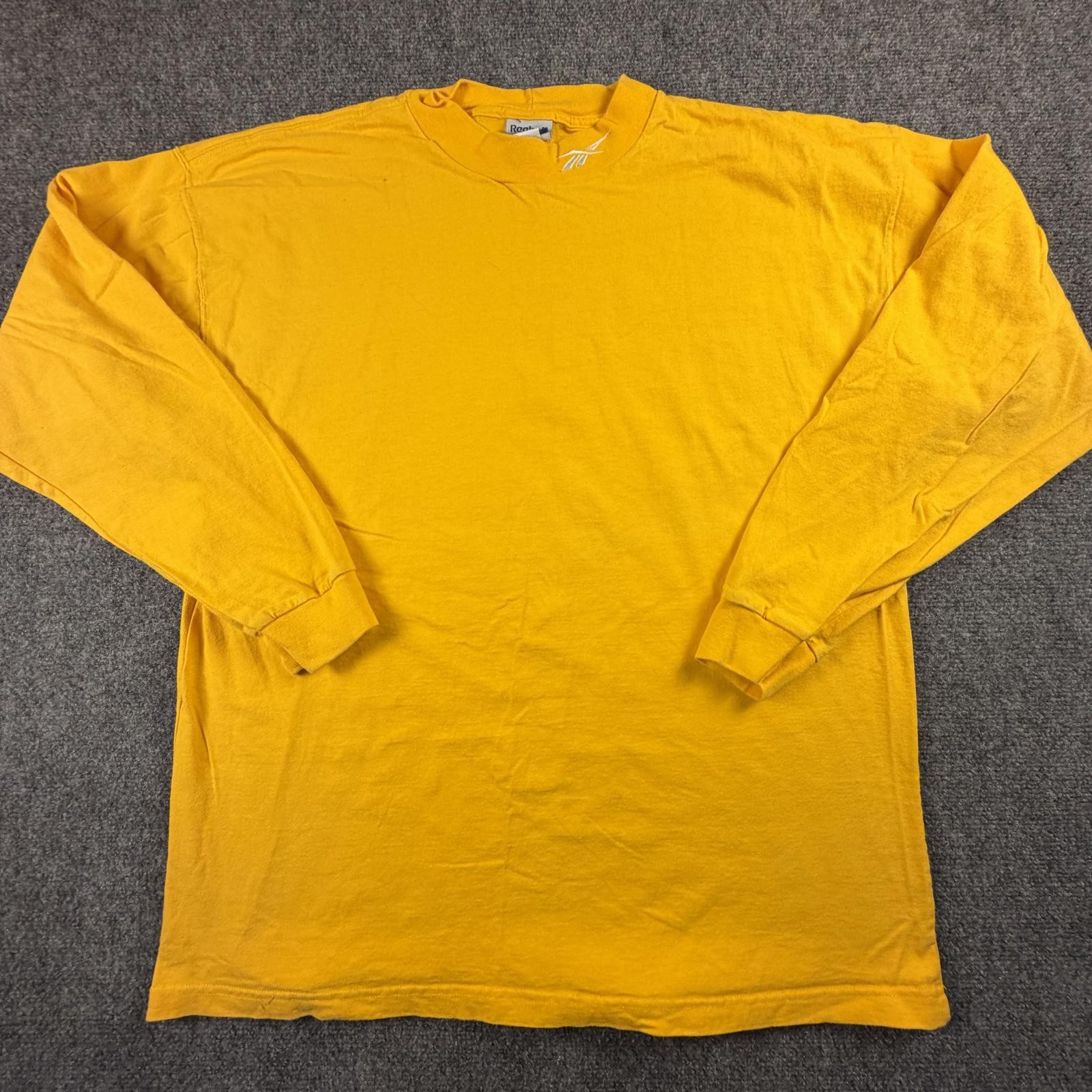 Reebok Men's Long Sleeve Activewear Shirt Yellow Size Large #1007 gallery