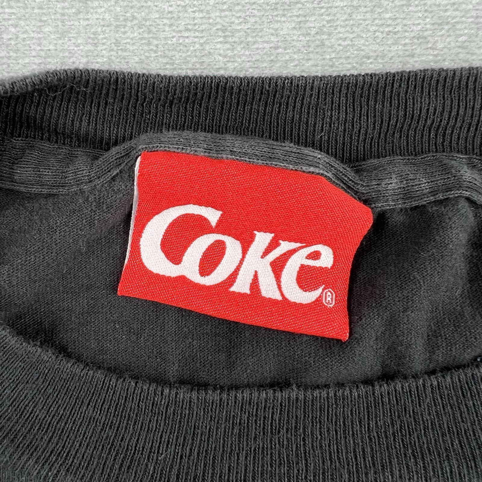 Vintage Coke Coca Cola Polar Bear Fireman T-Shirt Mens L (fits M) Black USA 90s gallery