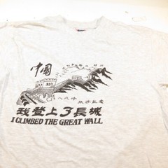 I CLIMBED THE GREAT WALL CHINA CHINESE VintageStyle T SHIRT Mens XXL PROMO STARS