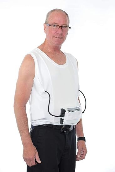 LVAD HeartMate 2 & 3 Sleeveless Tank Top Shirt for Men's With Pockets White S-5X gallery