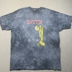 Vintage Led Zeppelin IV Hermit Graphic T-Shirt 3XL Tie Dye Band Tee Faded Tag