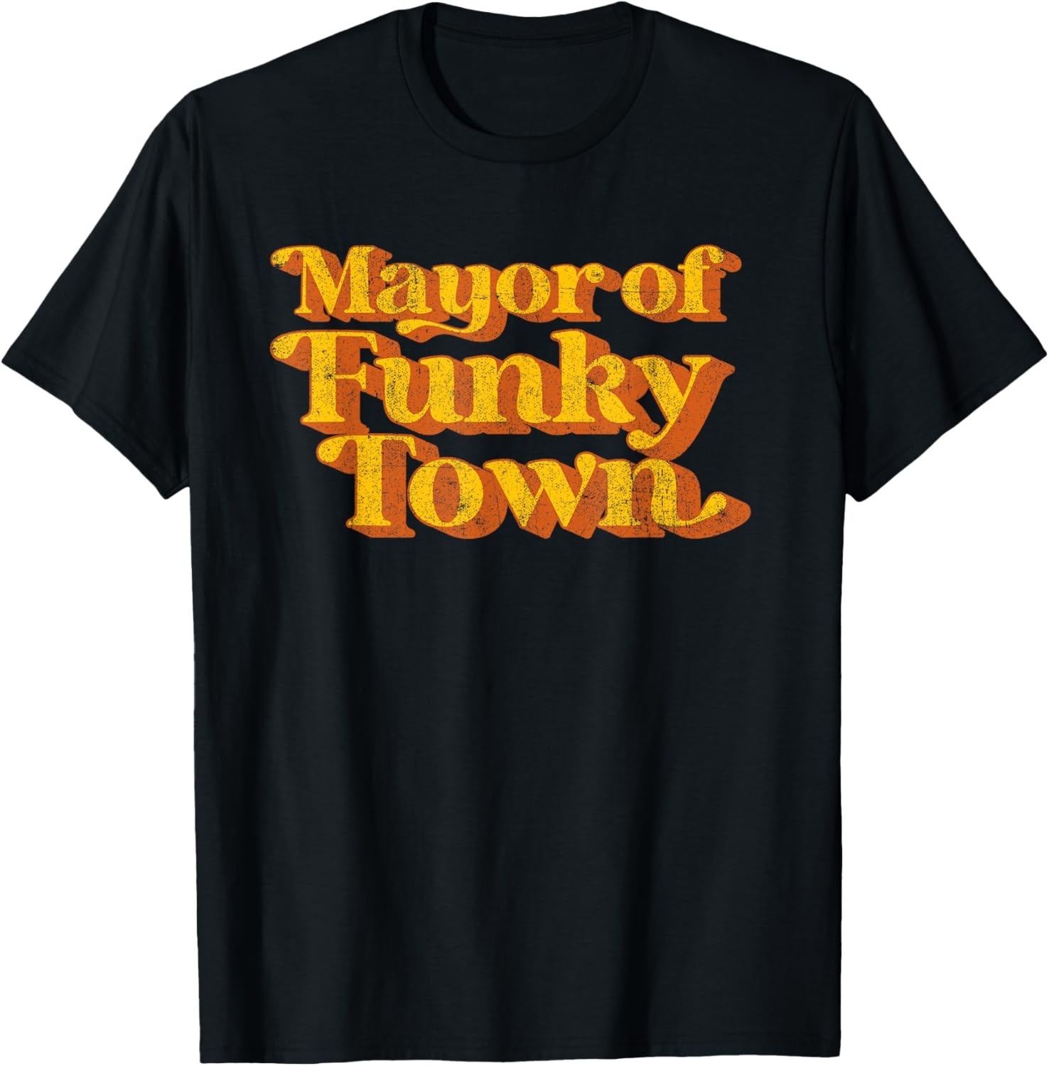 Retro Mayor Of Funky Town Funny Vintage 70's Disco Party T-Shirt gallery