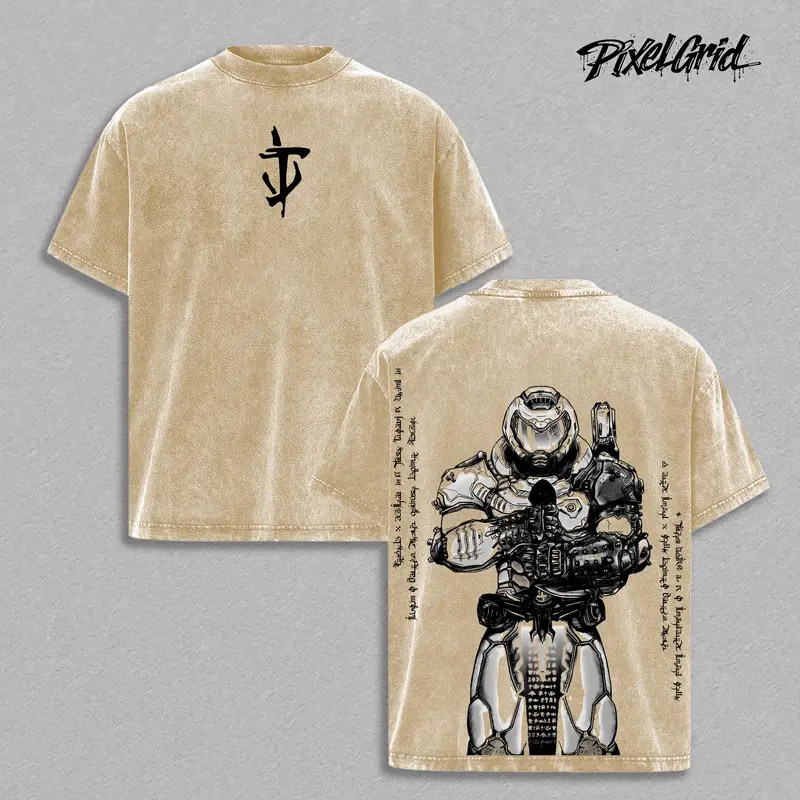 Slayer Dark Ages Graphic Tees, Doom Eternal Retro FPS Game Shirt Gaming Apparel gallery