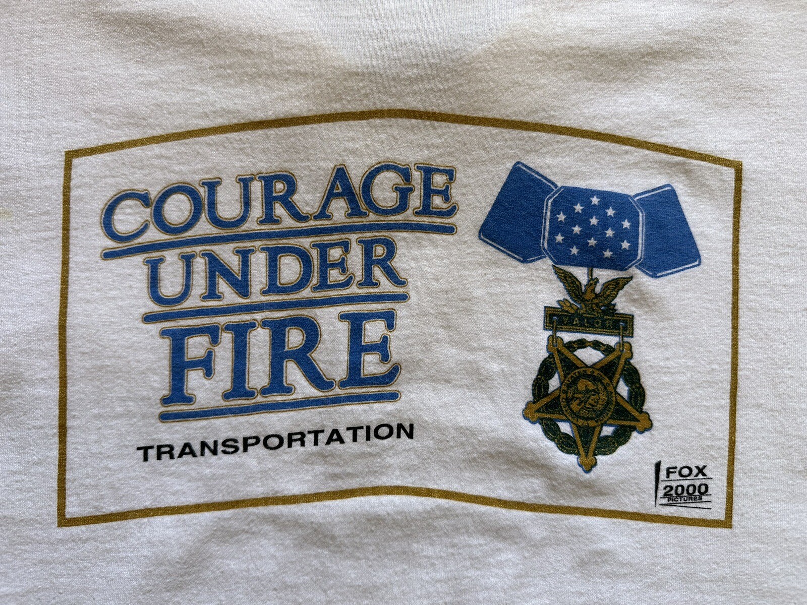 1996 Vtg COURAGE UNDER FIRE Movie Film CREW T Shirt Production 90s Transpo FOX gallery