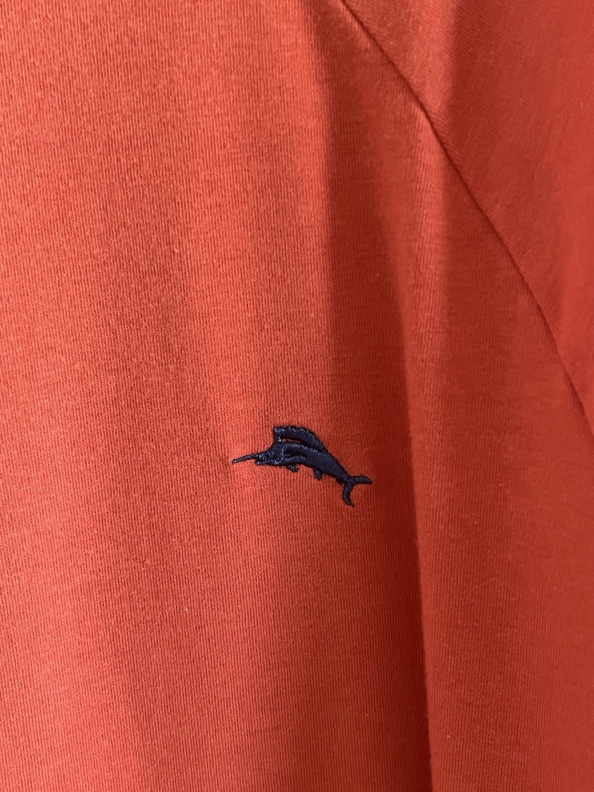Tommy Bahama L Orange Logo Tee Short Sleeve Side Slits Cotton/Modal/Spandex gallery