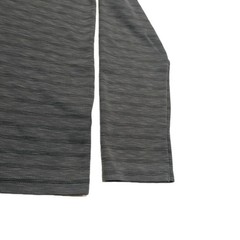 Joseph Abboud Men’s Large Slim Fit Long Sleeve Grey Striped Pullover Shirt