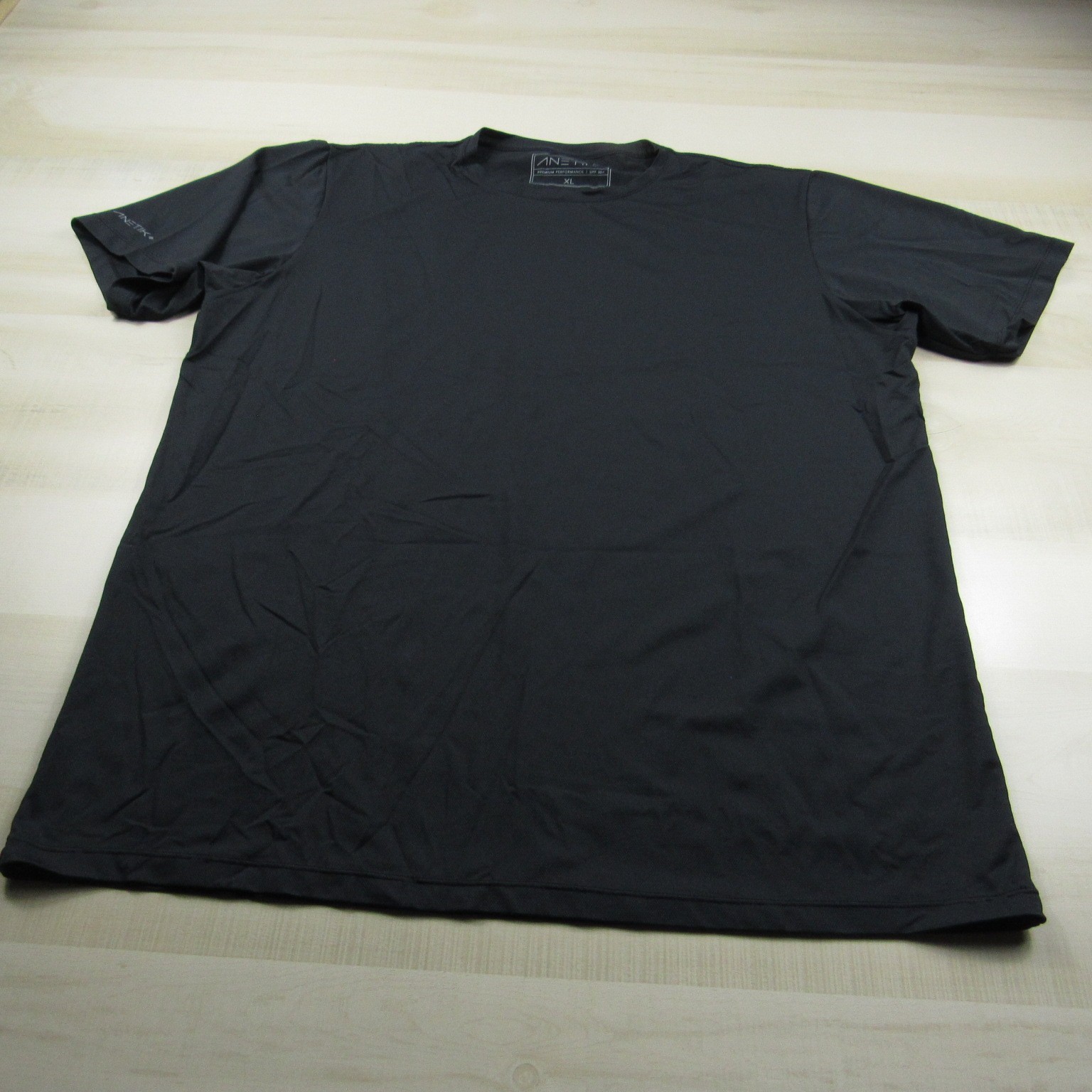 Anetik Shirt Mens Extra Large Black Tech UPF 30 Outdoor Lightweight Vint UV