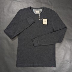 Faherty Thermal Surplus Crew Neck Waffle Knit Shirt Men`s Size S Organic