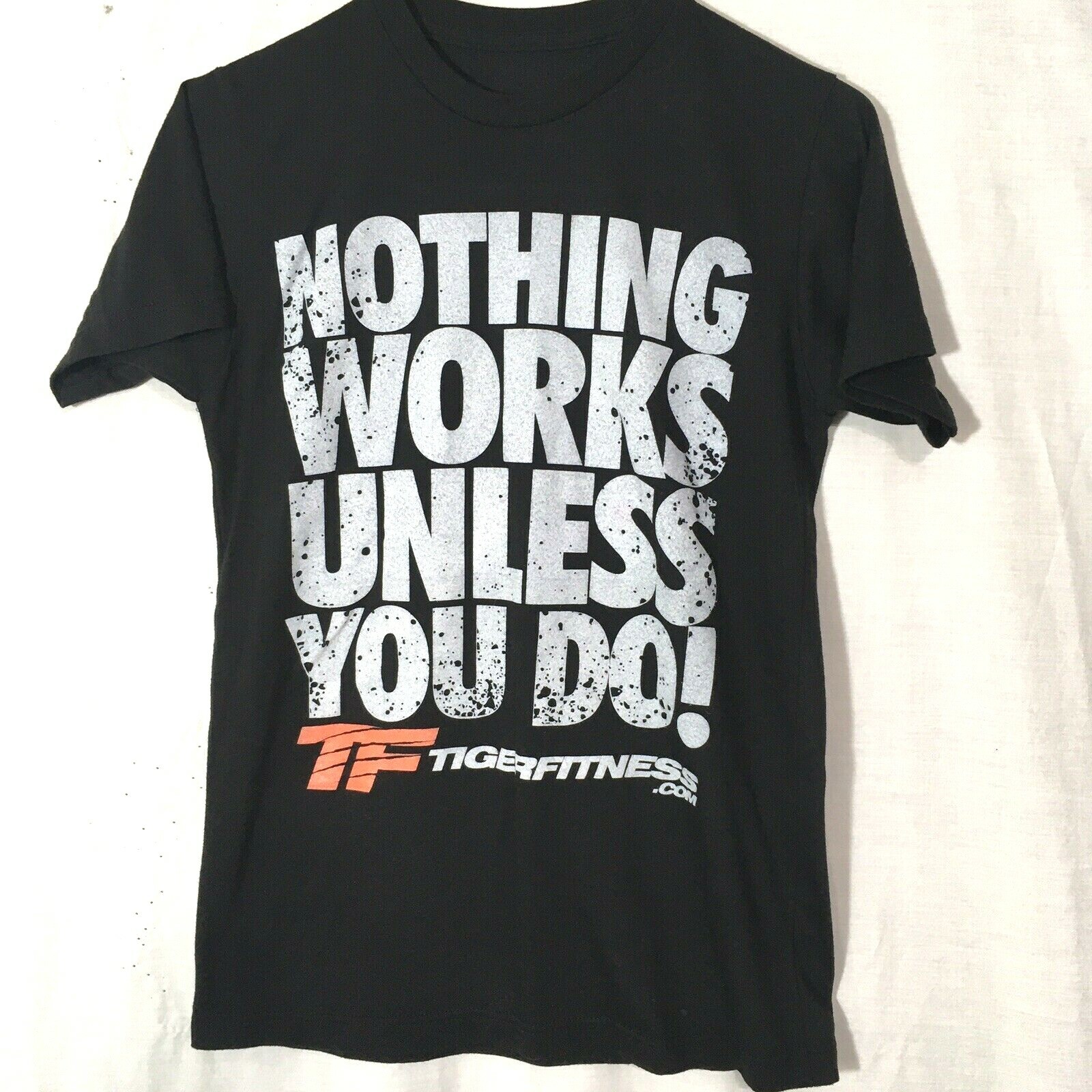 Tiger Fitness Mens T Shirt Black Size S Small See Measurements