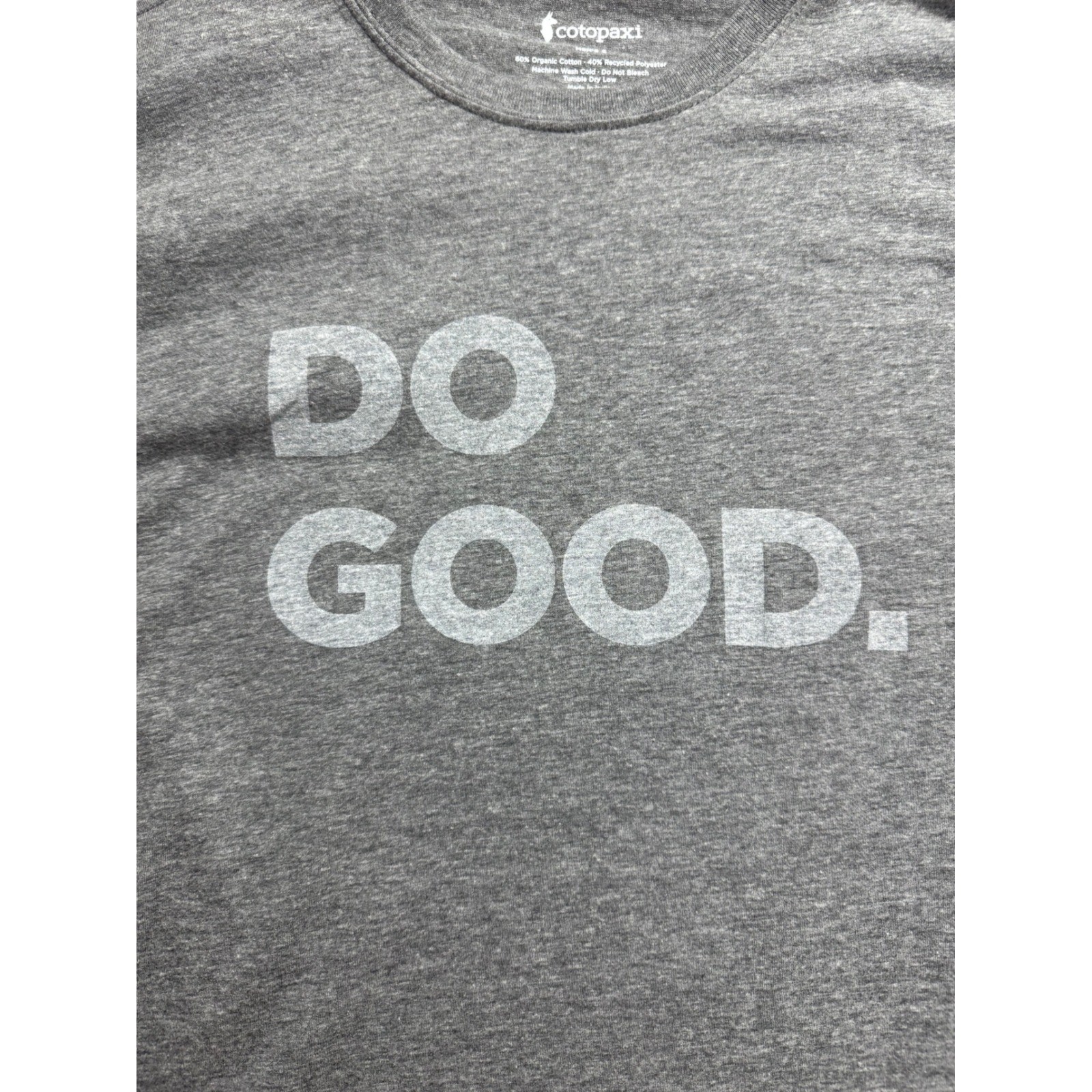 Cotopaxi Do Good T-Shirt MenvSmall Heather Grey Organic Cotton Recycled Poly NWT gallery