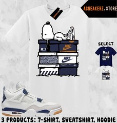 Shirt To Match AJ 4 SB Navy Sneaker Matching Tee Sneakerhead S Dog T-Shirt