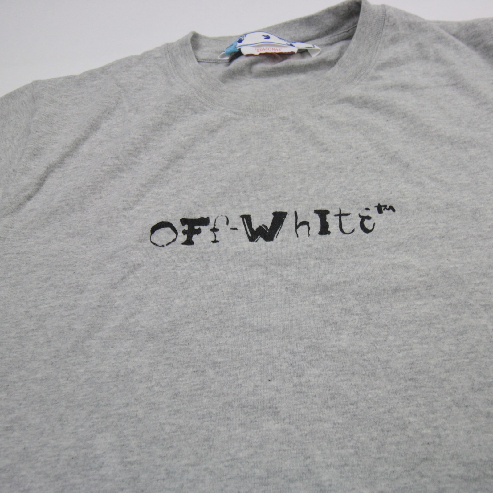 Off-White Short Sleeve Shirt Men's Gray New with Tags L gallery