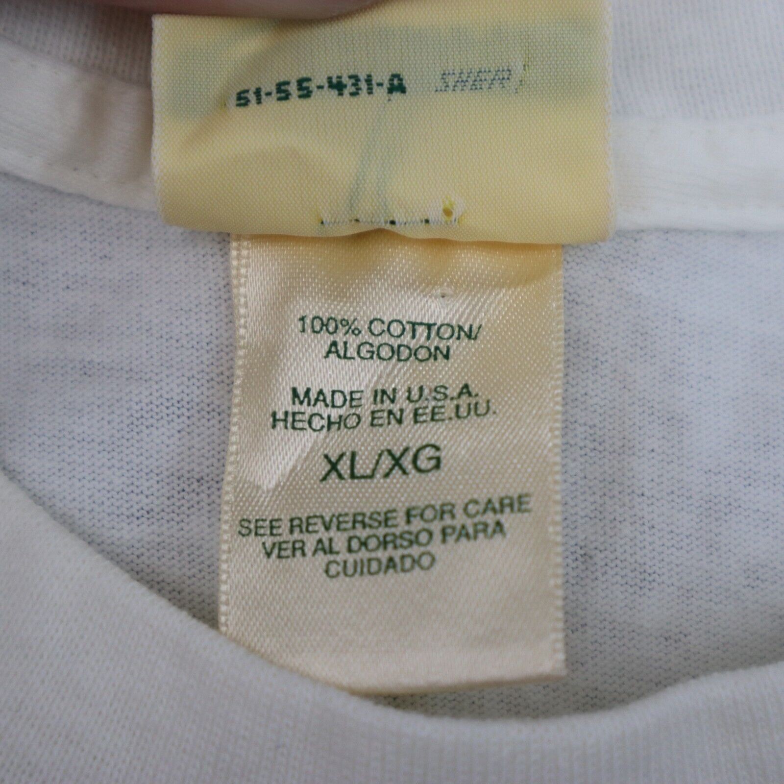 St Johns Bay Shirt Mens XL White Short Sleeve Crew Neck Graphic Print Basic Tee gallery