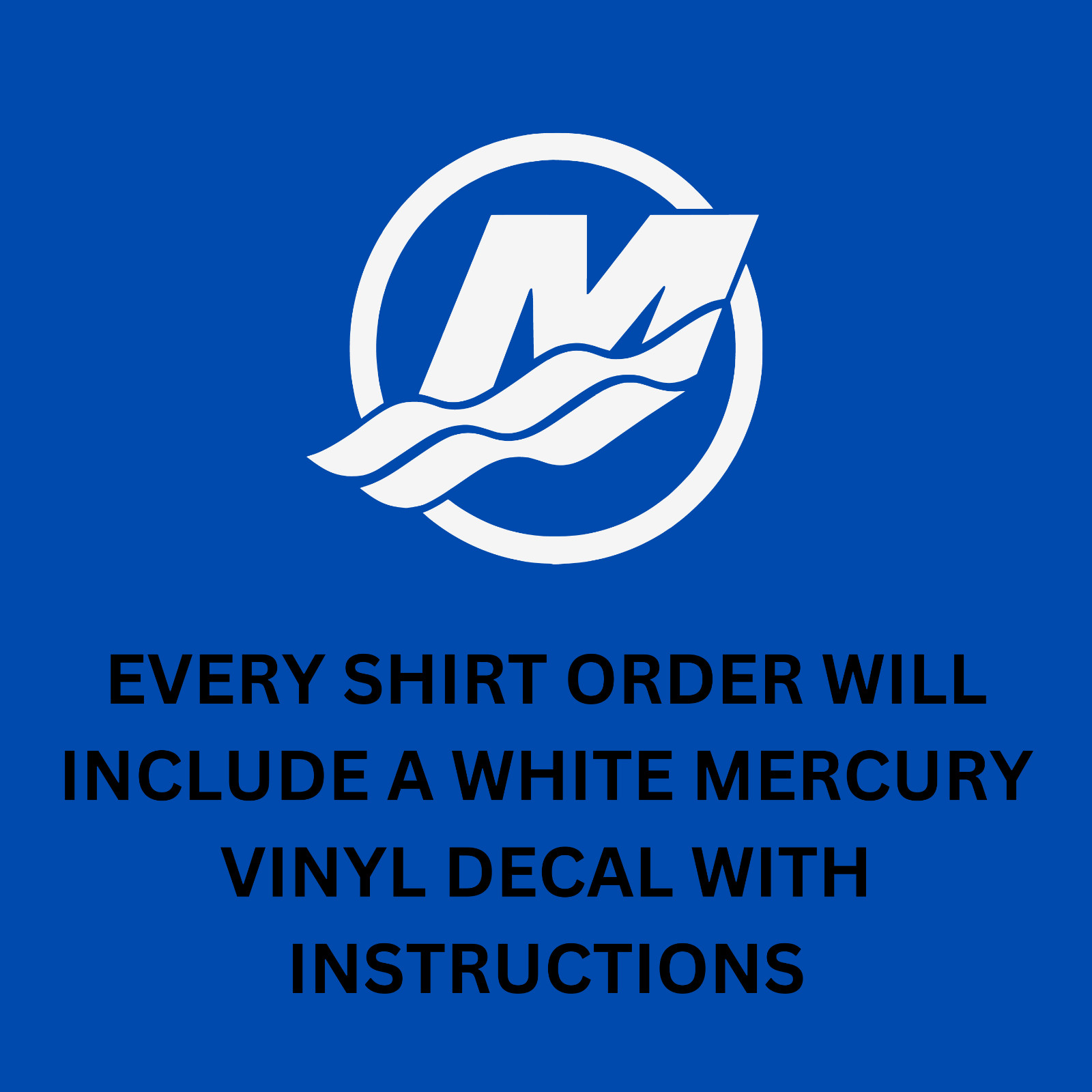 Mercury Racing Outboards Boating Mercruiser T-Shirt With FREE Vinyl Decal L@@K! gallery