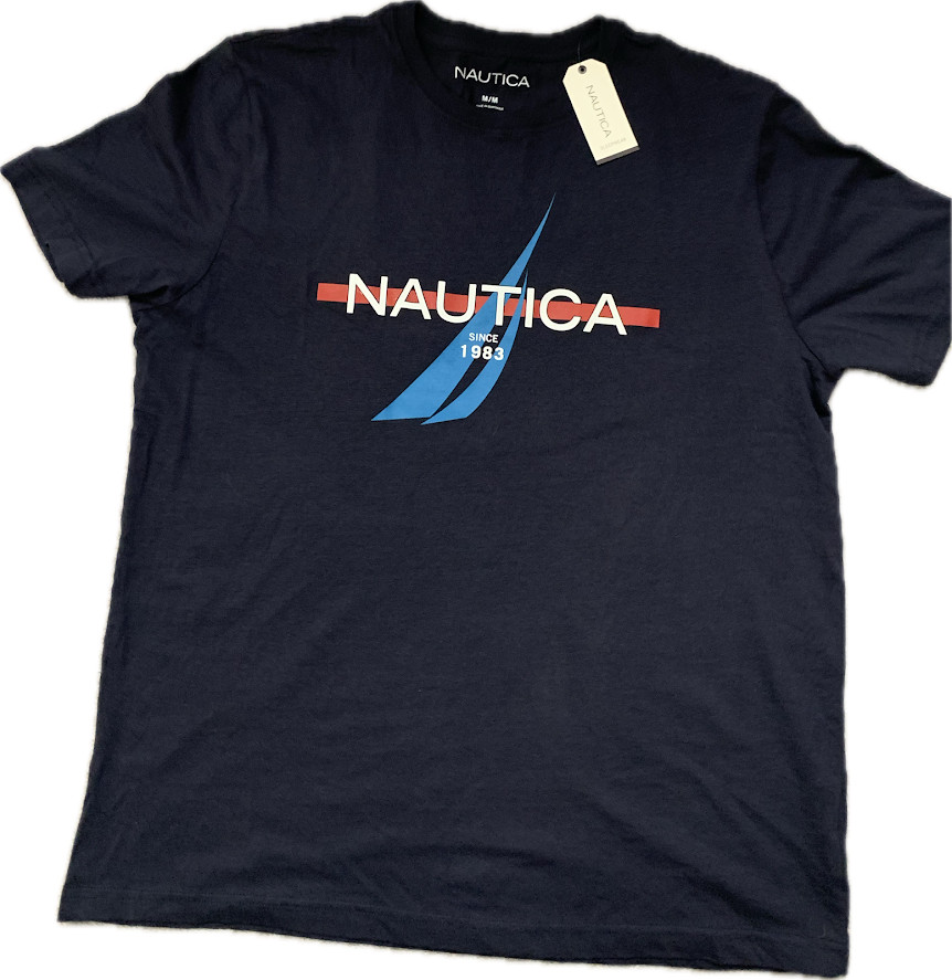 Nautica Mens T Shirt Size M New With Tags Blue Graphic Since 1983 Cotton Tee gallery