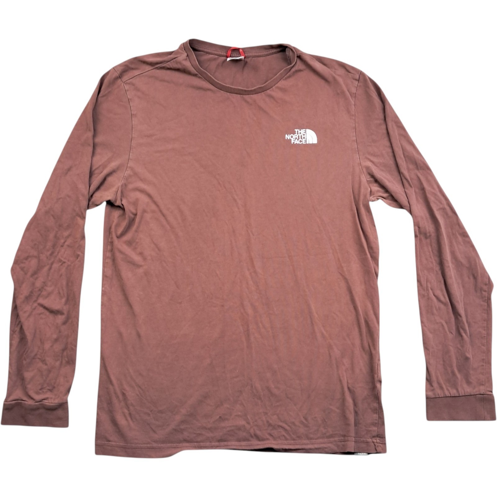 The North Face T Shirt Medium Men’s Brown Cotton Long Sleeve Walking Hiking