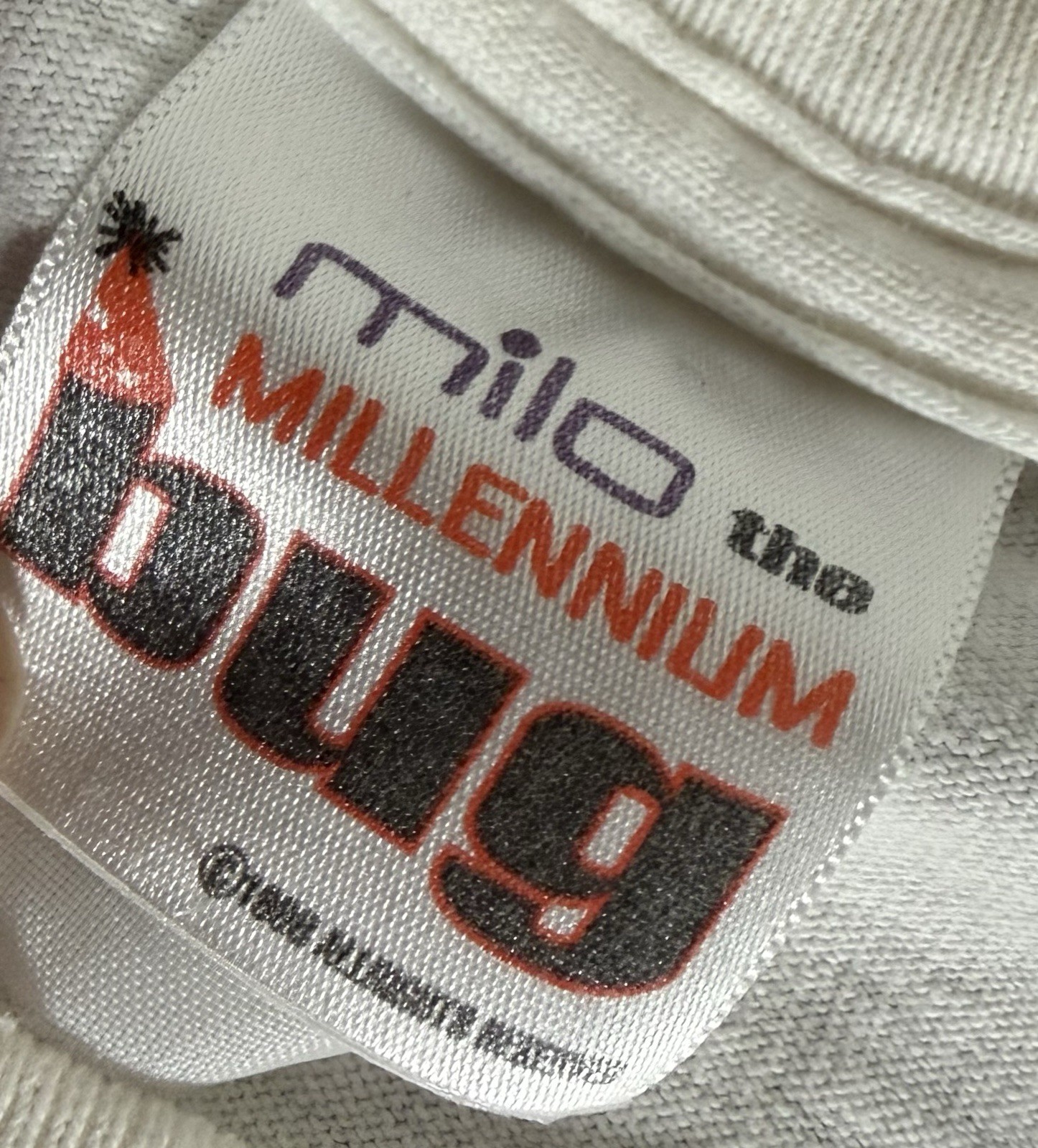 Vintage 90s Millennium Madness T Shirt OSFA/XL (32.5x23.5) Y2K Milo Bug 1998 Tee gallery
