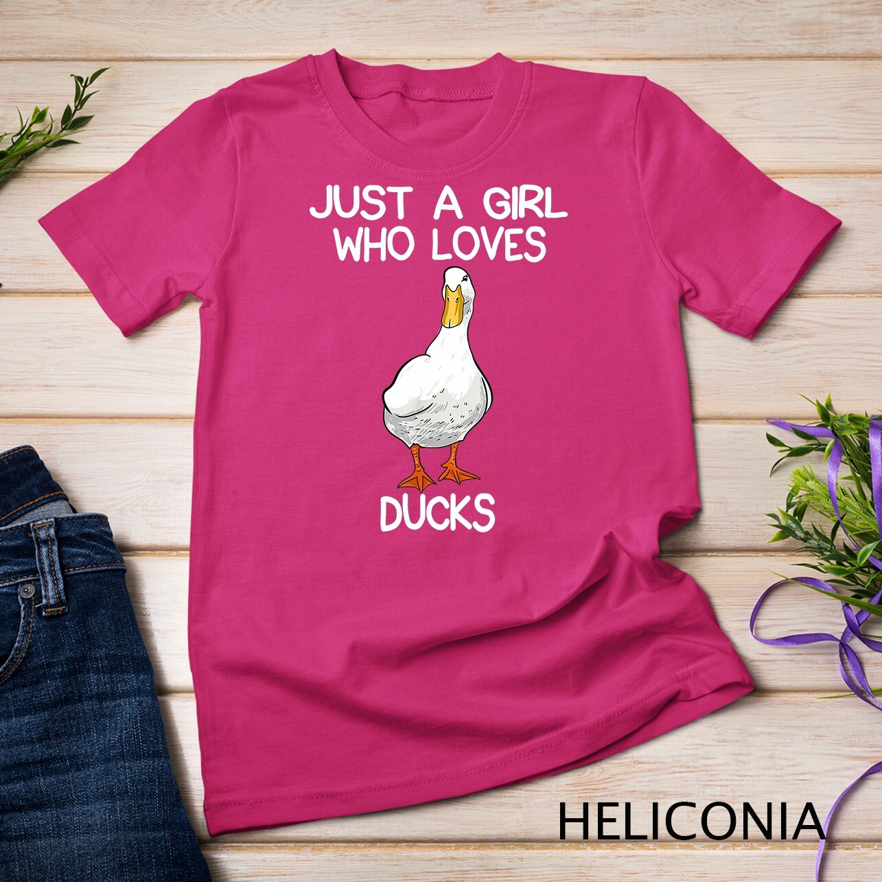 Just A Girl Who Loves Ducks Lover Gifts Duck Owner Gift T-Shirt Unisex T-shirt gallery