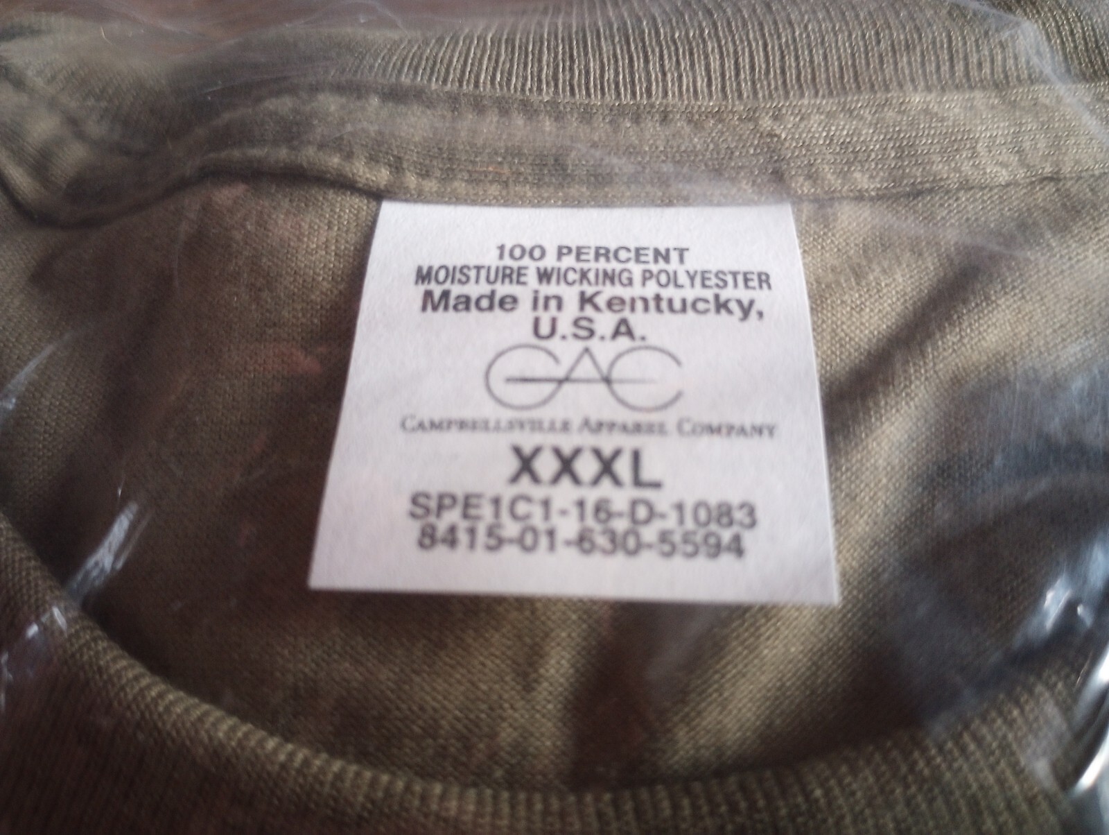 NEW MILITARY ISSUE TAN UNDER SHIRTS XXX-LARGE T-SHIRT U.S.A MADE BY CAC gallery