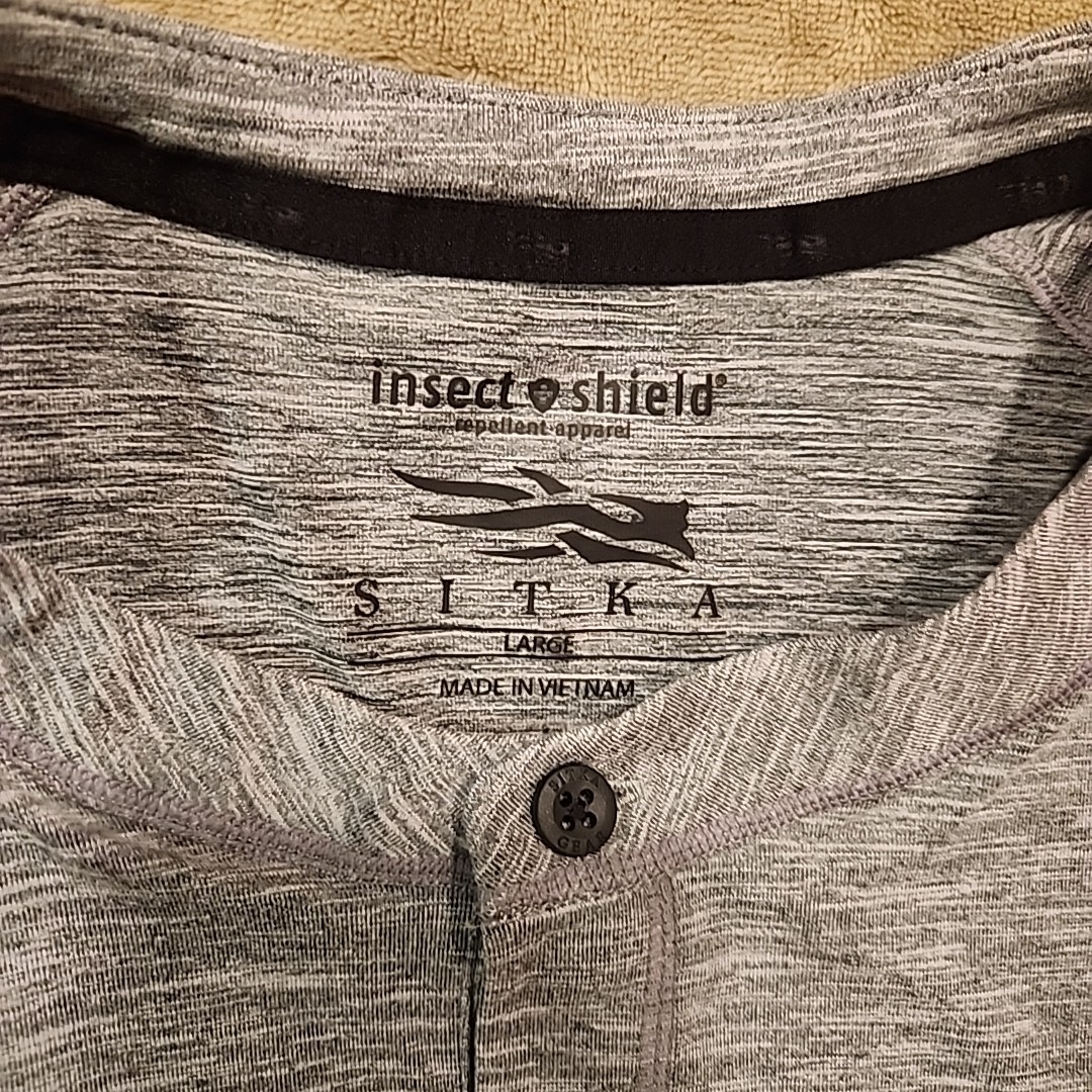 Sitka Gear Hanger Henley Mens Large Gray Insect Shield Utility Outdoors gallery