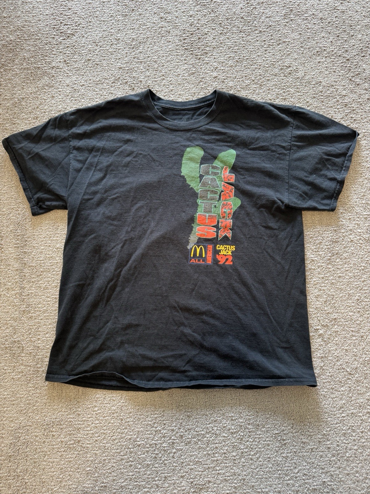 McDonald's Cactus Jack 92 All American Games Graphic Print Black Crew Neck Tee gallery