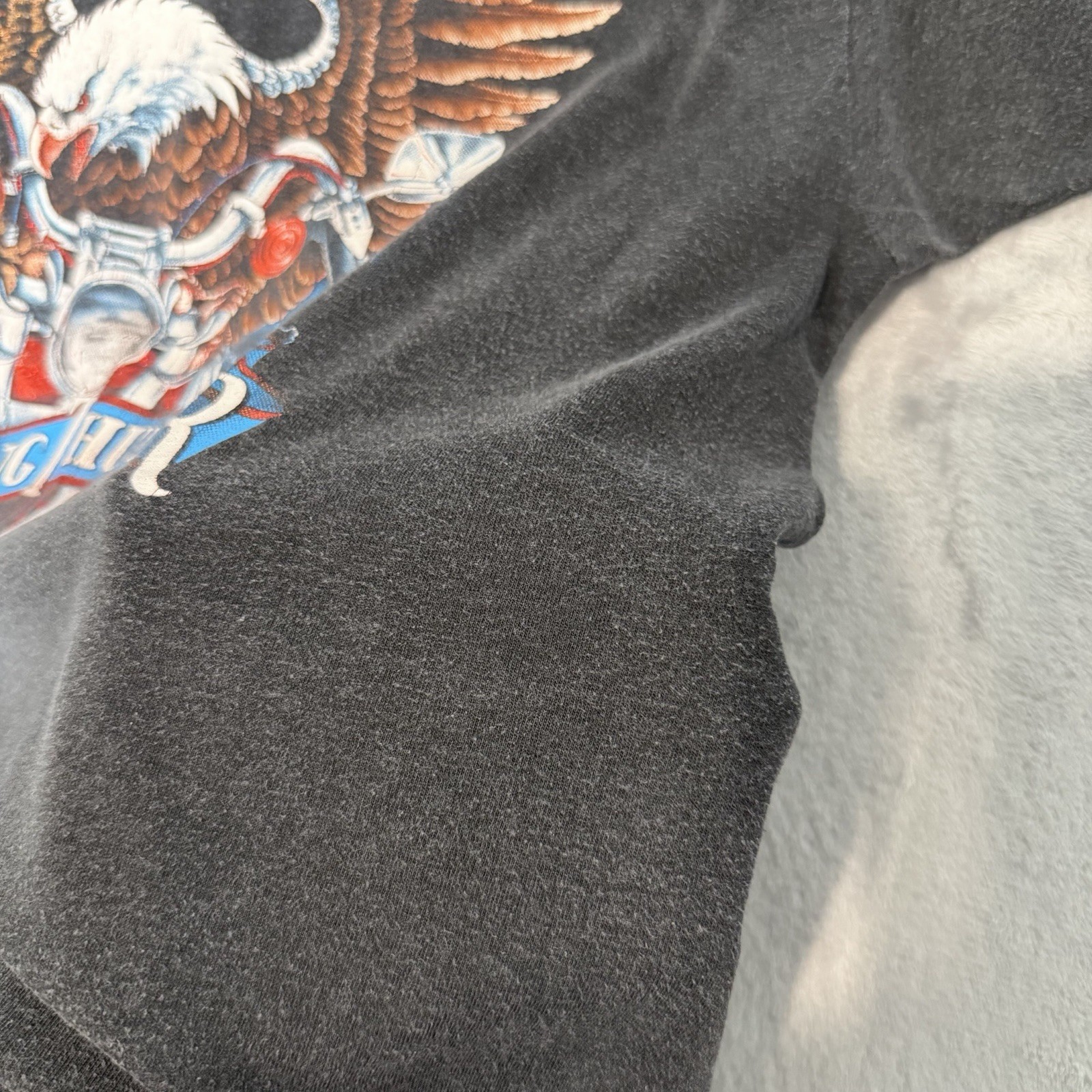 Vintage 80's 3D Emblem Harley Davidson Rolling Thunder T-Shirt Men’s Size Large gallery