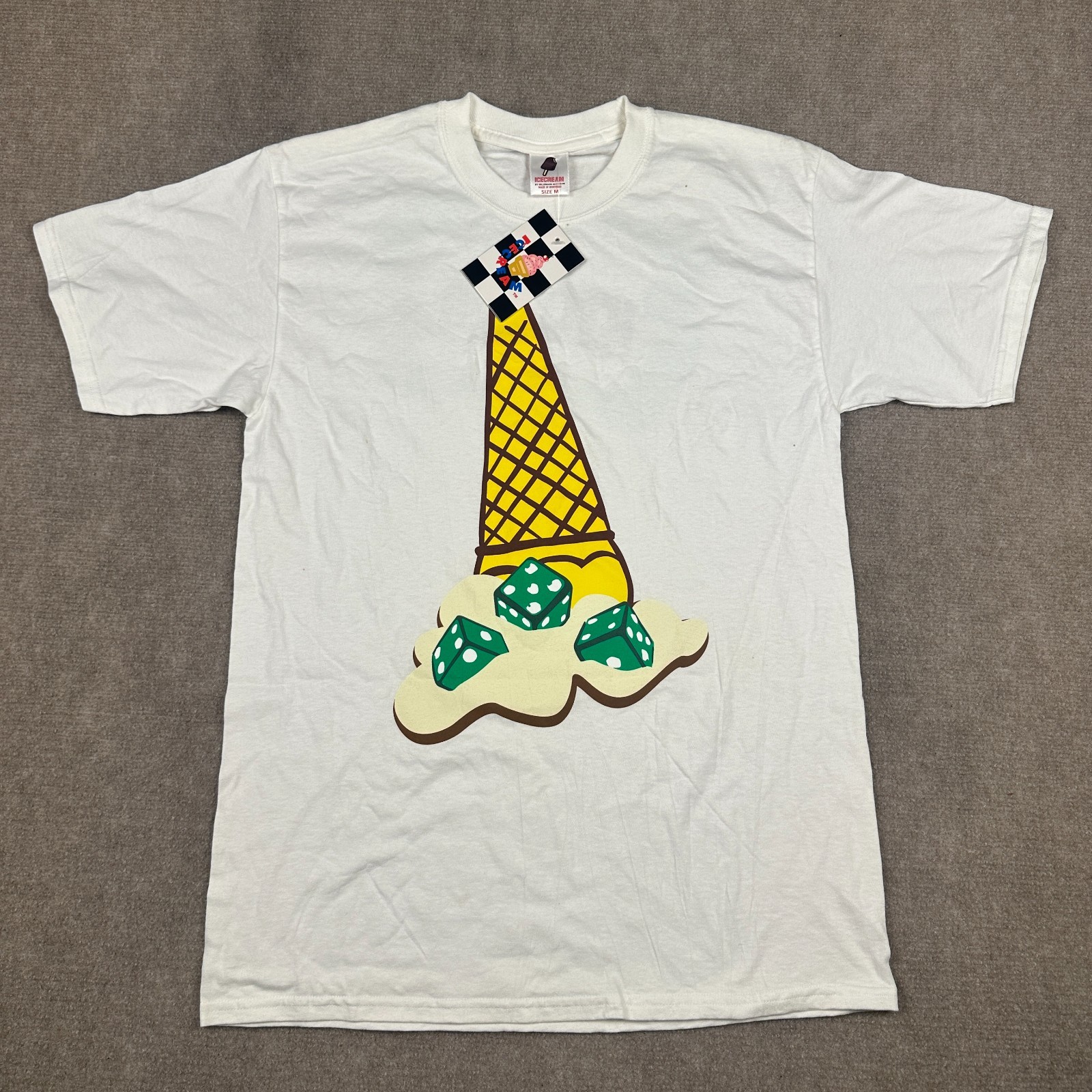 Vintage NWT Icecream BBC Mens Medium Dice Cone T Shirt Y2K Dead Stock Skate Hip gallery