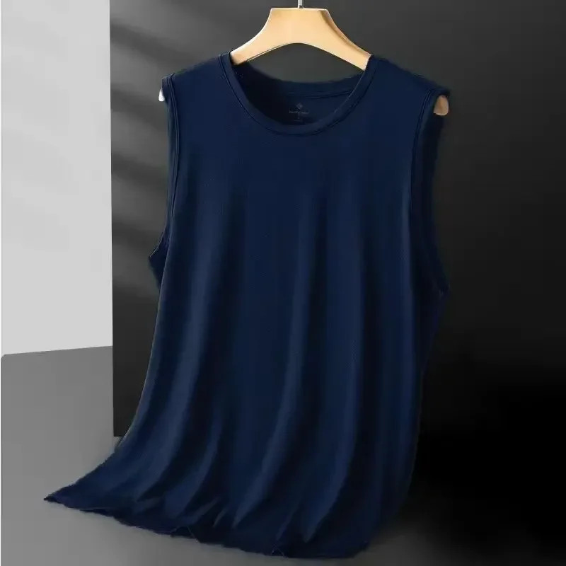 Men's Ice Silk Mesh Vest Lightweight Sports Summer Wear Sleeveless T-shirt Tank gallery