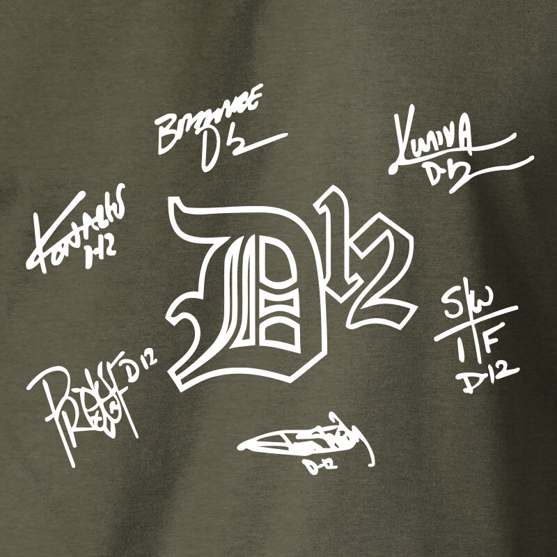 D12 Eminem T-Shirt Logo w/ Signature Hip Hop Rap Slim Shady Records Dr Dre Tee gallery