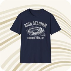 Throwbackmax Rich Stadium 1973 Classic Cut Football T-Shirt – Buffalo Bills