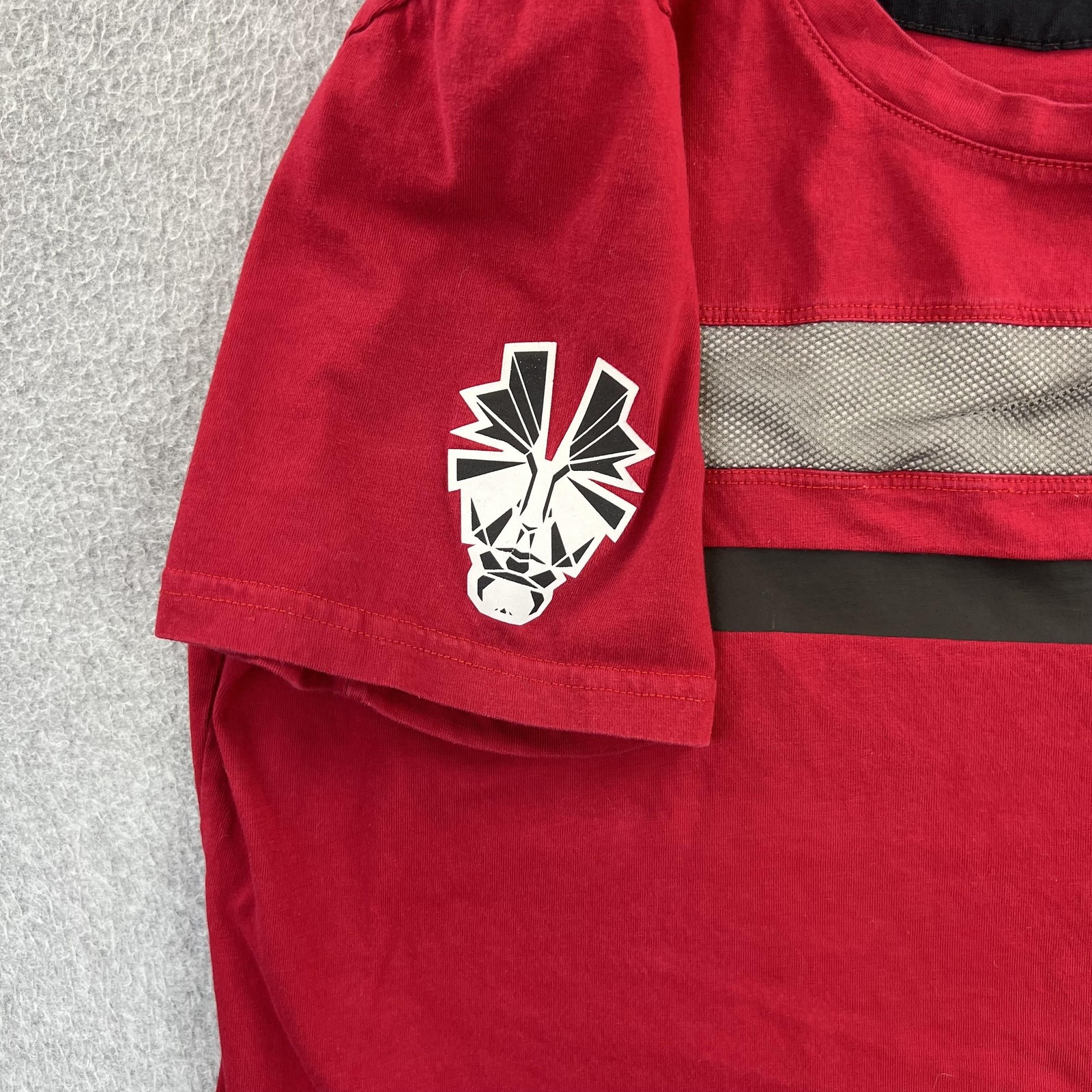 Marithe Francois Girbaud Shirt Mens Medium Red Stripe Graphic Short Sleeve gallery