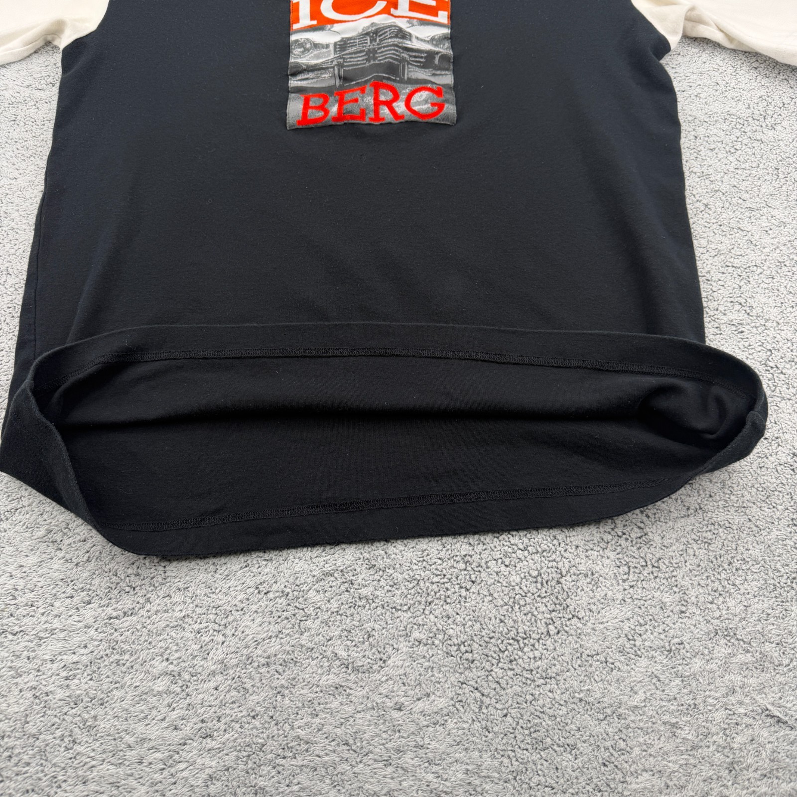 Vintage Iceberg Shirt Men Large Black Car Grill Logo Spellout Graphic Tee Italy gallery
