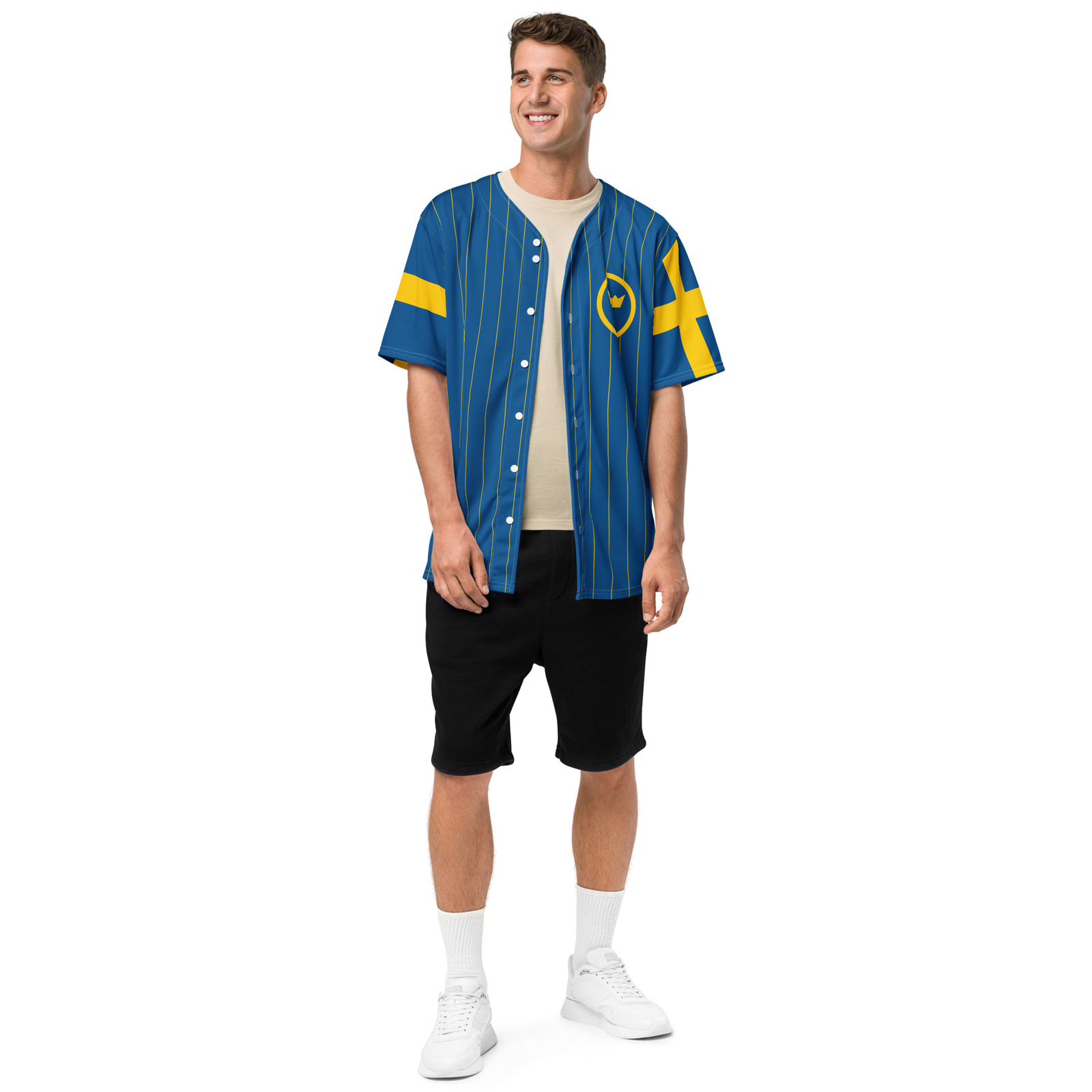Sweden Baseball Jersey, Adult Unisex, Moisture Wicking, Eco Friendly gallery