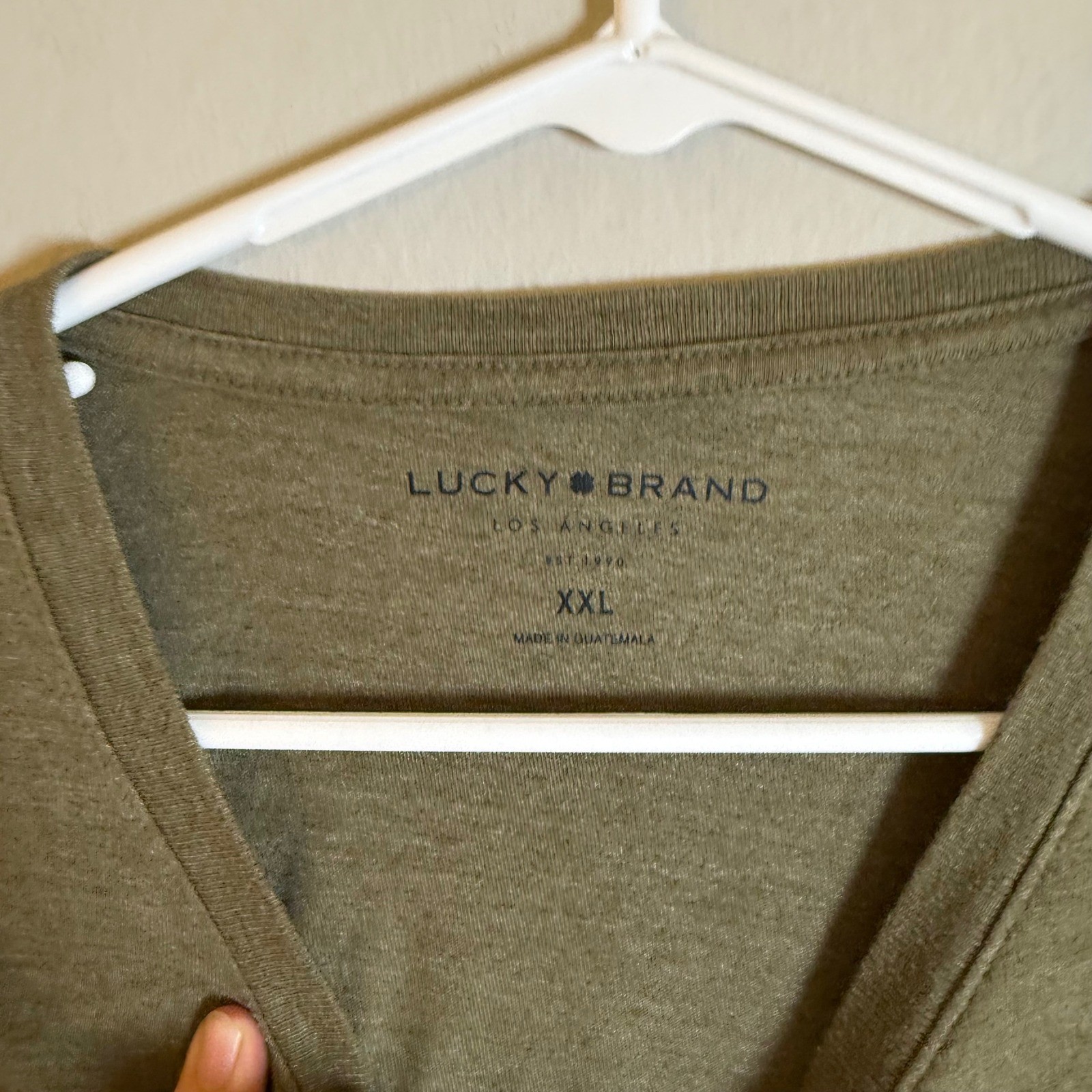 Lucky Brand Mens XXL Olive Green Heathered American To The Core Graphic T-Shirt gallery