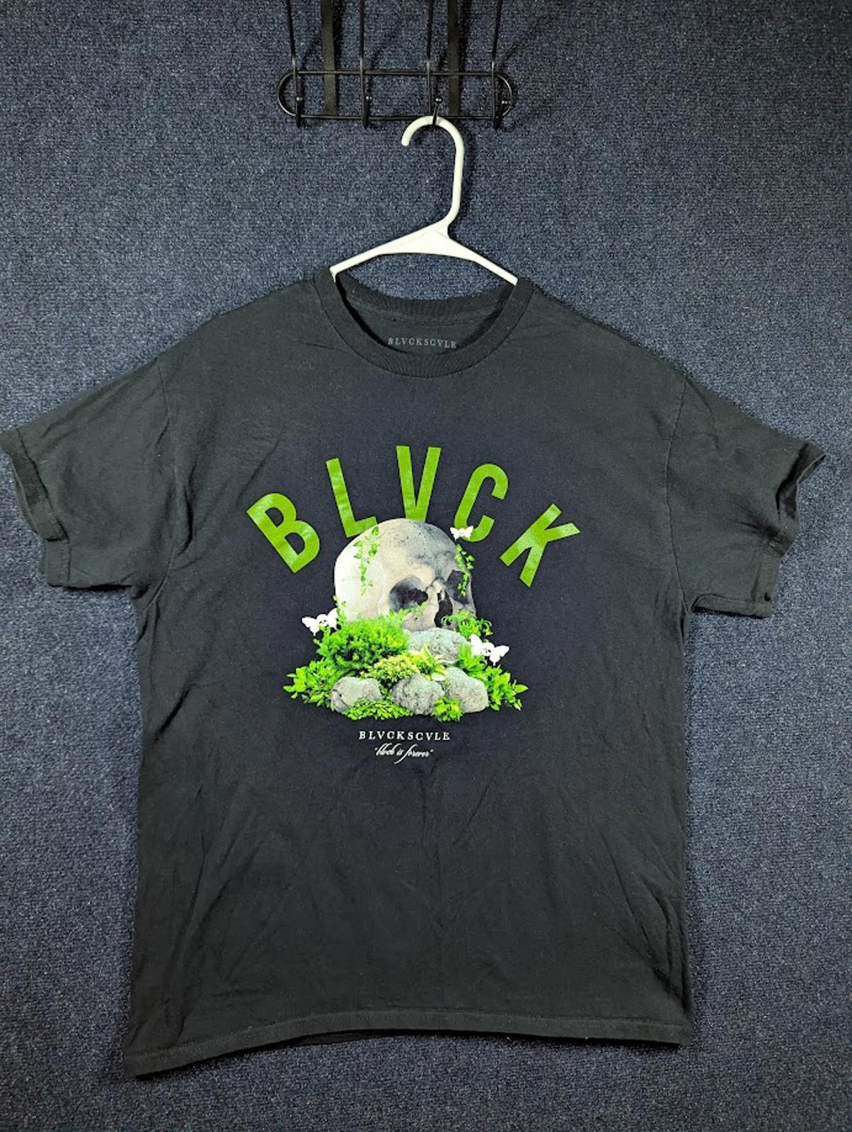 BLVCKSCVLE Men's Gothic Moss Skull Black Grunge Punk Metal L Tee Occult Satan gallery