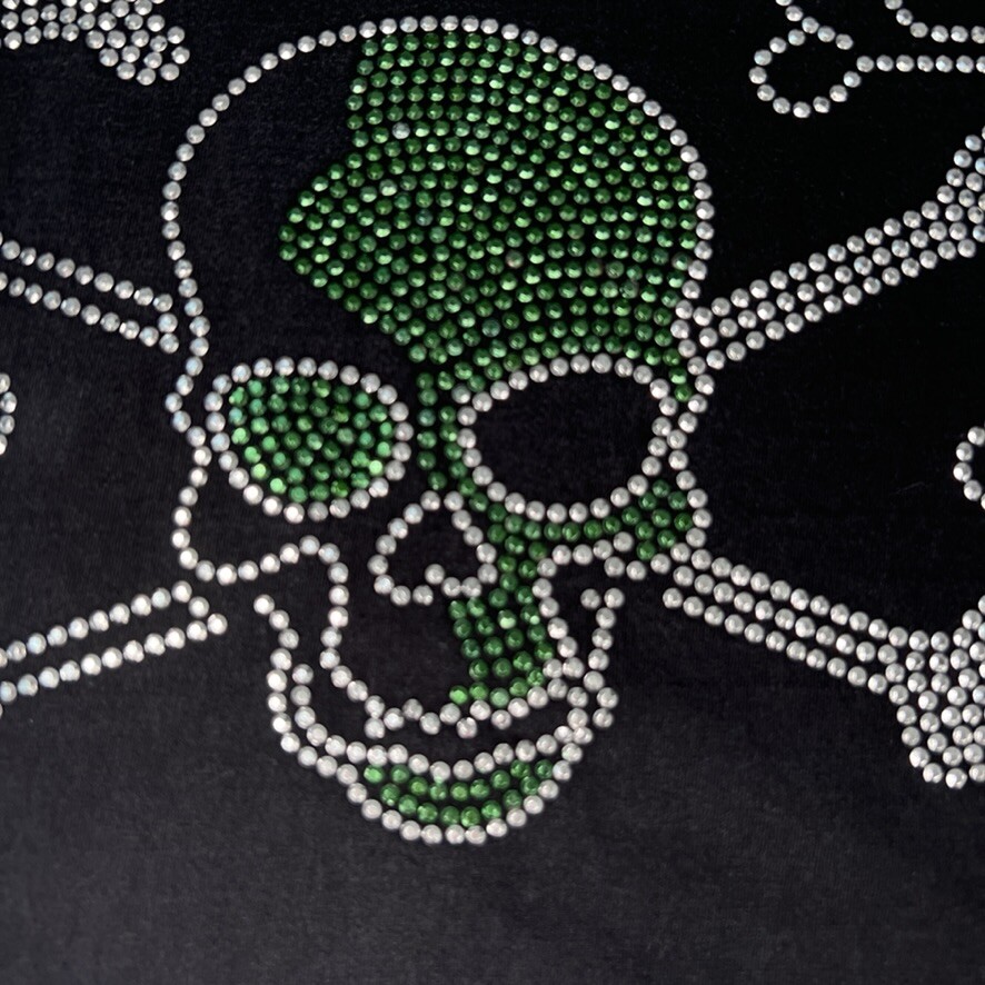 Geto Jeans Men Shirt XXXL Skull Crossbone Metallic Stud Shiny Work Party Core Go gallery