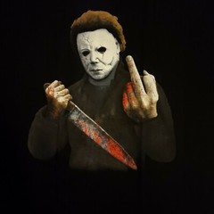 FREE SAME DAY SHIPPING New HALLOWEEN MICHAEL MYERS Giving Finger Shirt LARGE