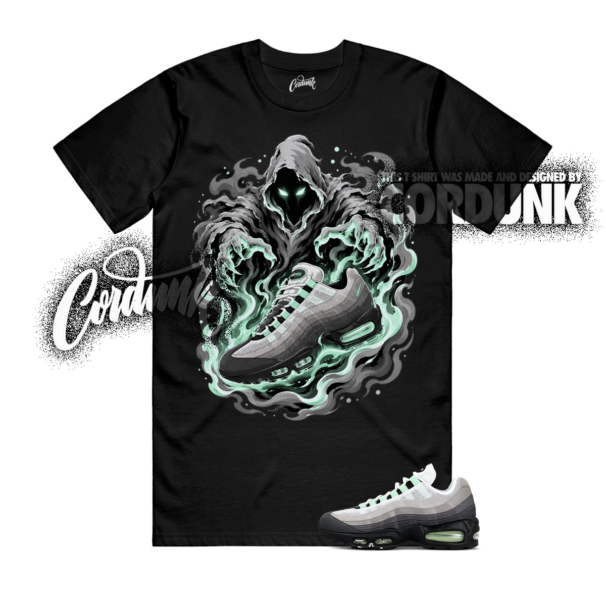 Air Max 95 Fresh Mint OG Big Bubble Green Foam Grey T Shirt Match PHANTOM gallery