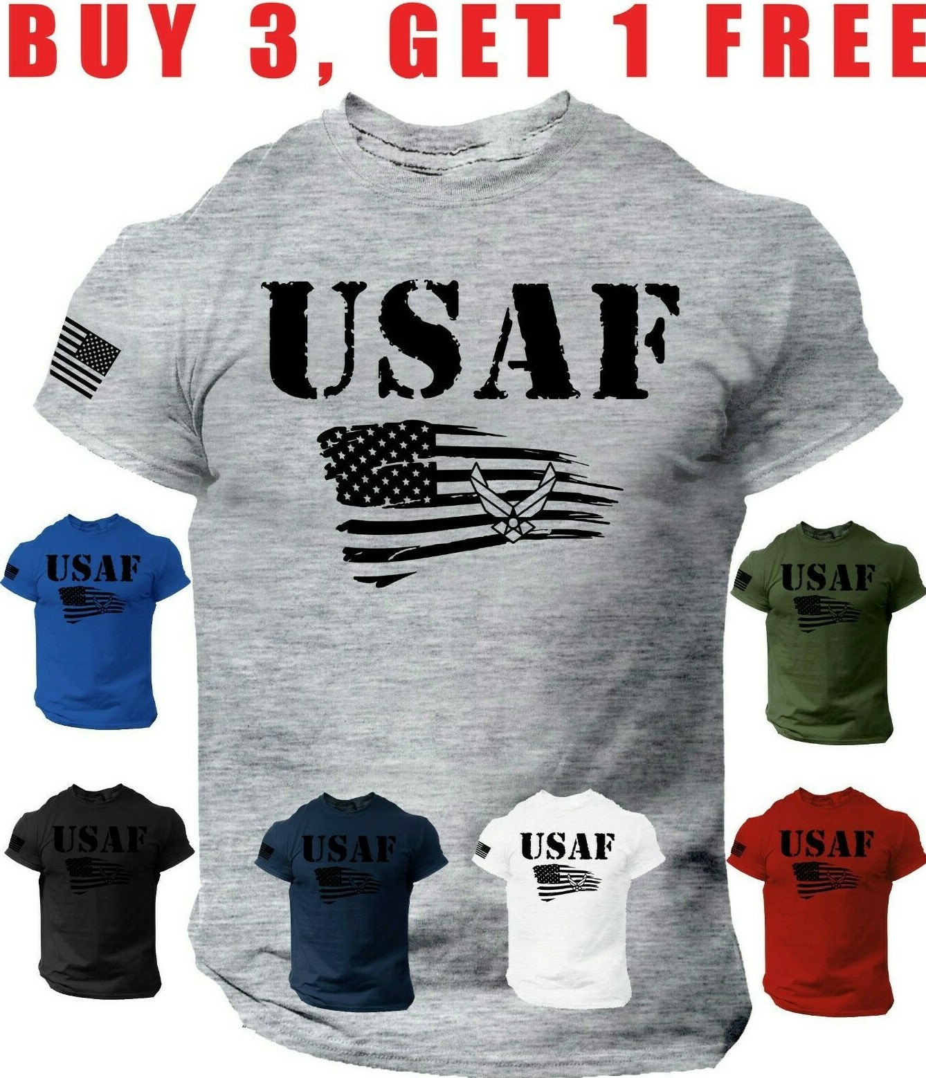USAF T-Shirt United States US Air Force T shirt Physical Training Tee S-3XL gallery
