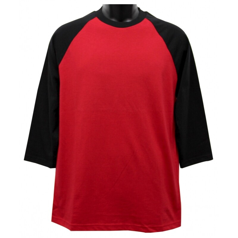 Men's Raglan T-Shirt Baseball 3/4 Sleeve Henley Casual Cotton Sports Shirt gallery