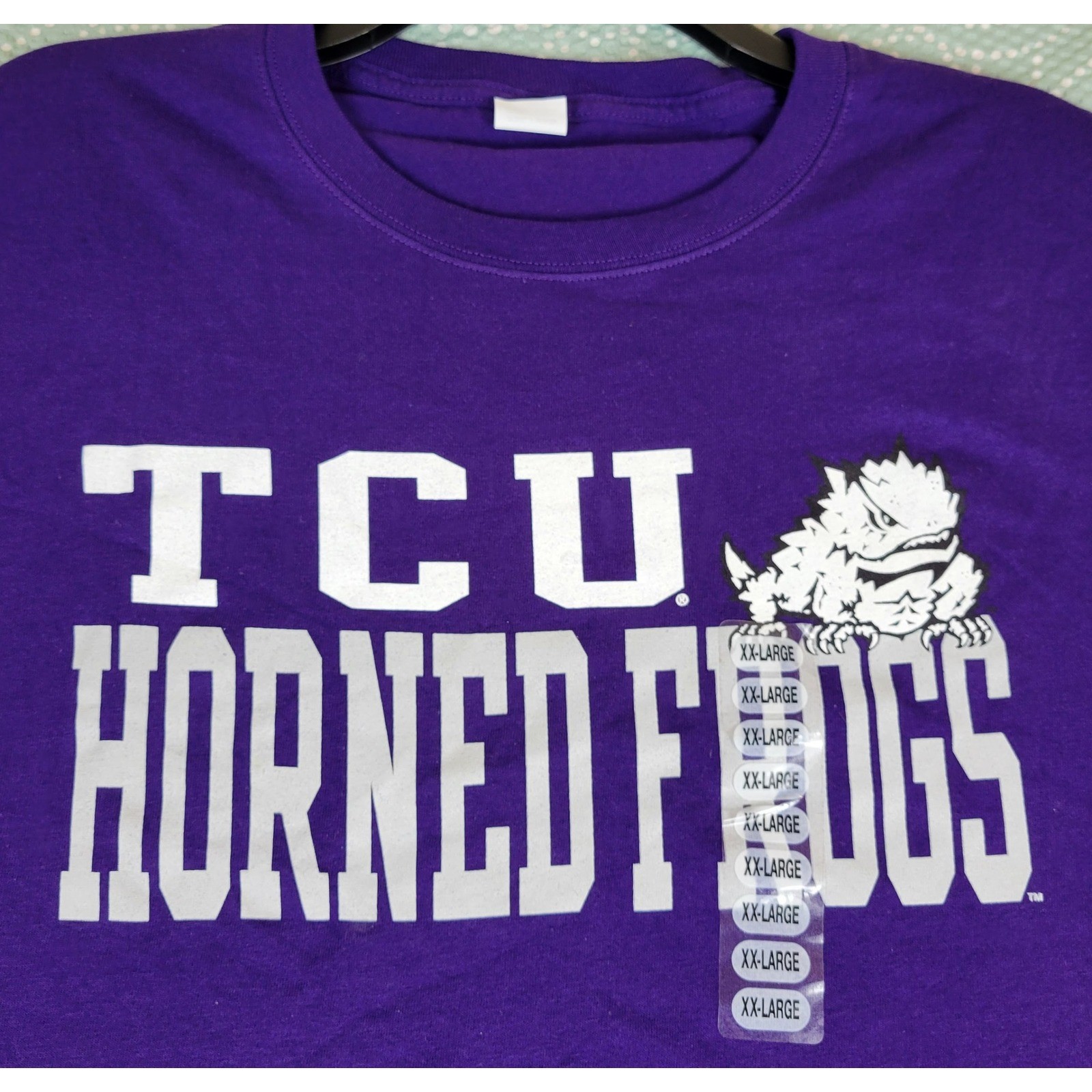 TCU Horned Frogs Purple T Shirt XX Large Mens College Football NCAA Apparel NWOT gallery