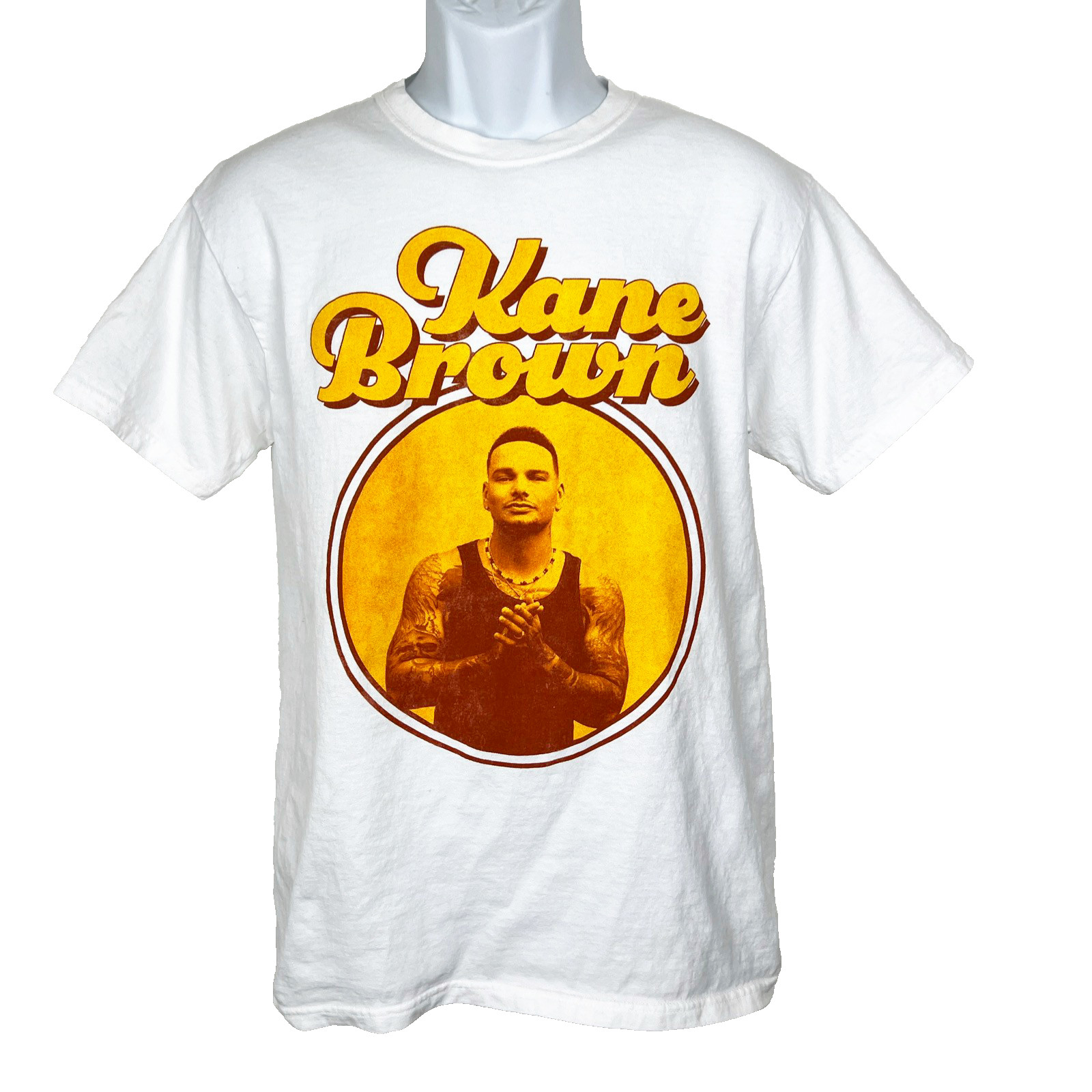 Kane Brown Shirt Men Medium White Cotton Country Singer Music Short Sleeve Tee gallery
