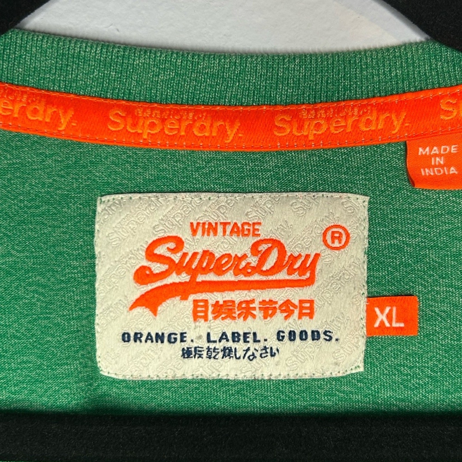 Heather Green Superdry Orange Label Vintage Embroidery Tee - (Unisex XL)e gallery