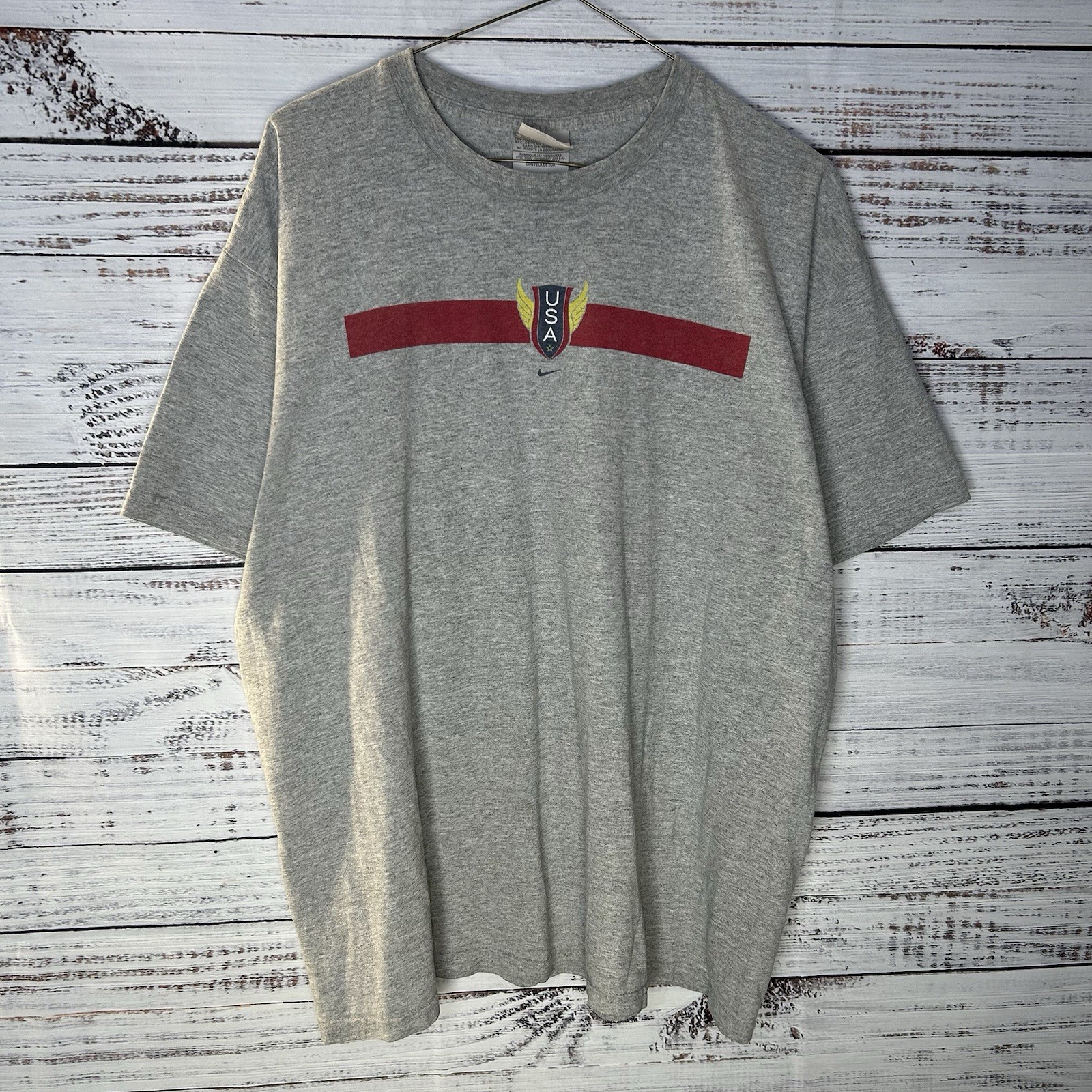 Vintage Y2K Nike Silver Tag USA Track & Field USATF Graphic T-Shirt Men’s Large gallery