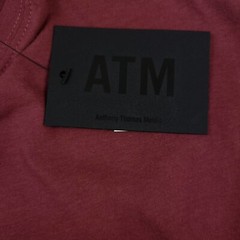 ATM Anthony Thomas Melillo V-Neck Tee T-Shirt in Cordovan Red Mens Size Small