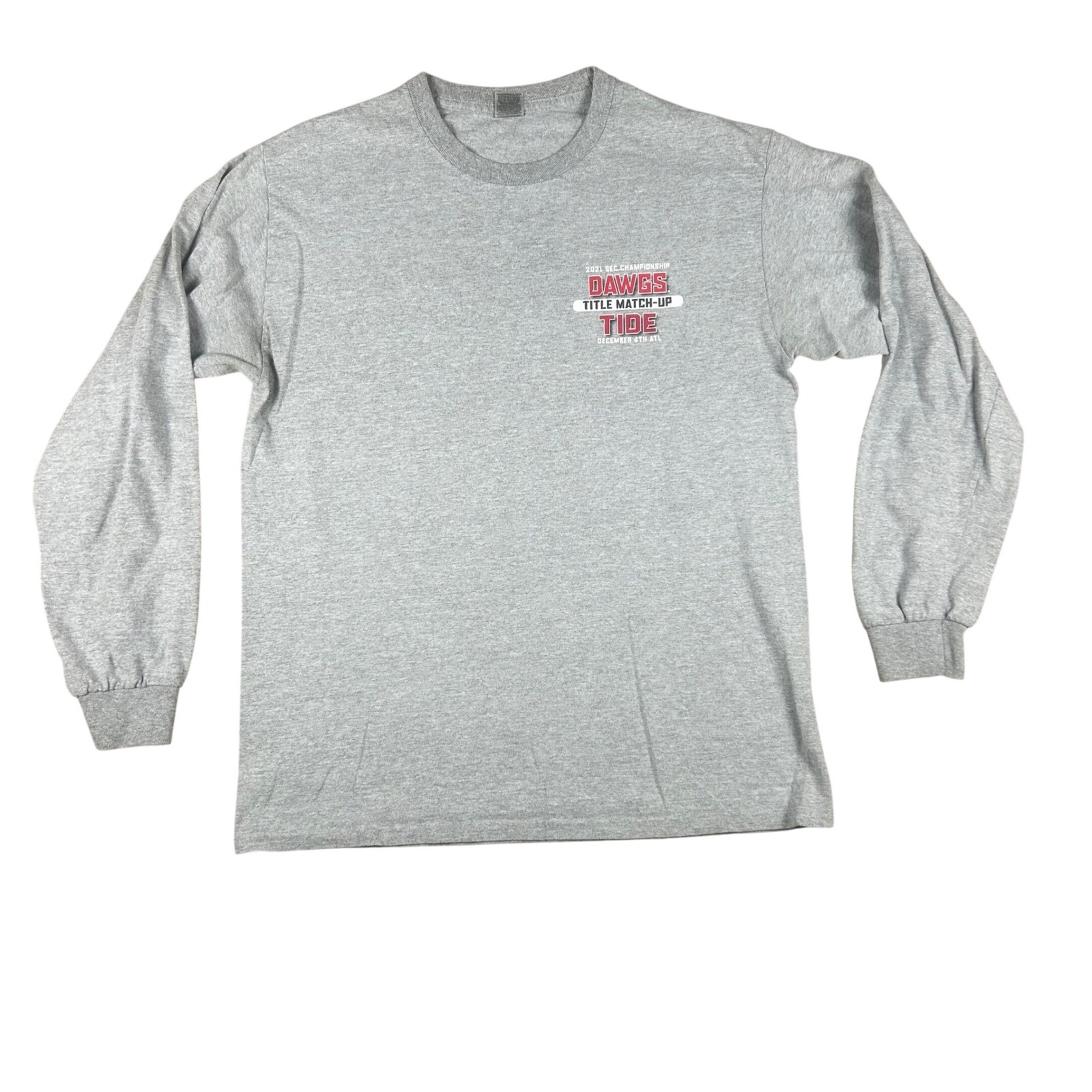 2021 SEC Championship Georgia vs Alabama Long Sleeve Men's T-Shirt Gray S gallery