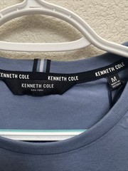 Kenneth Cole Men’s Clear Sky Blue Medium T-Shirt Short Sleeve Small Logo