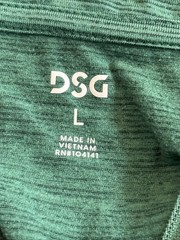 DSG Men’s Quarter 1/4 Zip Pullover Long Sleeve Shirt Size Large Green Stretch
