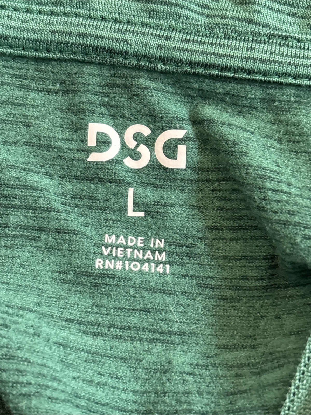 DSG Men's Quarter 1/4 Zip Pullover Long Sleeve Shirt Size Large Green Stretch gallery